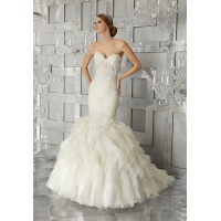 Illusion Neckline Bridesmaid Dress